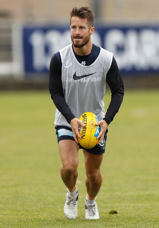 AFL 2016 Training - Carlton 091216 MELBOURNE, AUSTRALIA - DECEMBER 9: Matthew Wright of the Blues in action during the Carlton Blues training session at Ikon Park in Melbourne, Australia on December 9, 2016. (Photo by Michael Willson/AFL Media)